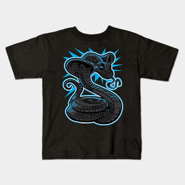 Black Cobra Strike Kids T-Shirt by eShirtLabs